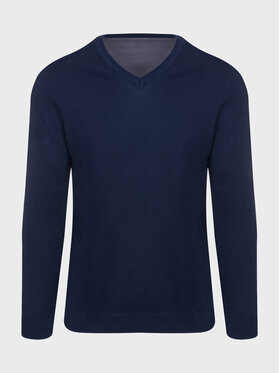 Evenemen Evenemen Sweter V-NECK GINGER Granatowy Slim Fit