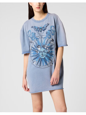 PHILIPP PLEIN PHILIPP PLEIN Každodenné šaty 29836 Svetlo modrá Over Fit