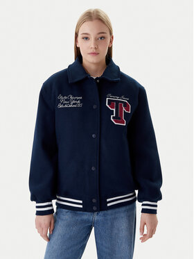Tommy Jeans Tommy Jeans Bunda bomber Varsity DW0DW22051 Tmavomodrá Relaxed Fit