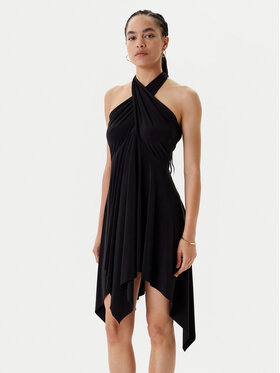 NORMA KAMALI NORMA KAMALI Коктейлна рокля KK1253PL213001 Черен Slim Fit