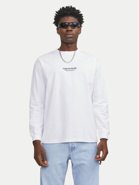 Jack&Jones Jack&Jones Pikkade varrukatega T-särk Vesterbro 12251775 Valge Loose Fit