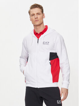 EA7 Emporio Armani EA7 Emporio Armani Суитшърт 3DPM15 PJLIZ 1100 Бял Regular Fit