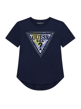 Guess Guess T-Shirt J6GI13 K6YW4 Tmavomodrá Relaxed Fit