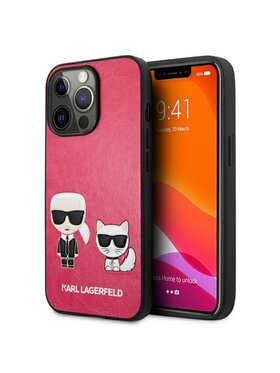 KARL LAGERFELD KARL LAGERFELD Etui na telefon PU Leather Karl & Choupette Embossed Czerwony