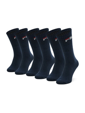 Fila Fila Σετ 3 ζευγάρια ψηλές κάλτσες unisex F9505 Σκούρο μπλε