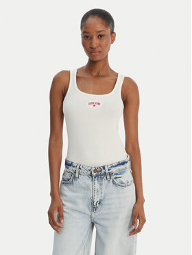 Guess Jeans Guess Jeans Felső W6GPZ2 KA0H1 Fehér Slim Fit