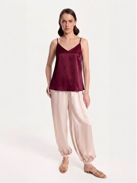 Cat&Cat Cat&Cat Top jedwabny Bordowy Regular Fit
