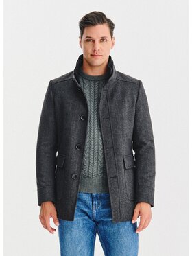 Pako Lorente Pako Lorente Płaszcz zimowy P25WF-7X-012 Szary Classic Fit