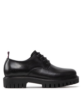 Tommy Hilfiger Tommy Hilfiger Cipele Premium Casual Chunky Lth Shoe FM0FM04210 Crna