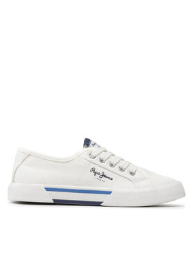 Pepe Jeans Pepe Jeans Πάνινα παπούτσια Brady Boy Basic PBS30527 Λευκό