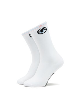 Chiara Ferragni Chiara Ferragni Hohe Damensocken 74SB0J03 Weiß