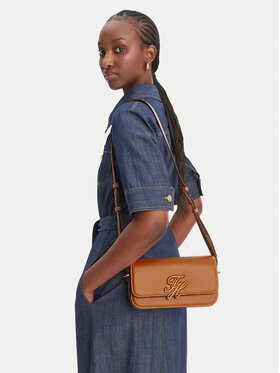 Tommy Hilfiger Tommy Hilfiger Handtasche Th Script Flap Crossover AW0AW18399 Braun