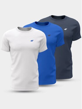 4F 4F T-Shirt 4FWSS24 TTSHM1895 3pak 91S MULTIKOLOR 1 XL Kolorowy Regular Fit