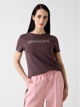 Guess Guess T-Shirt 183668 Brązowy Classic Fit