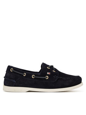 Tommy Hilfiger Tommy Hilfiger Мокасини Hilfiger Suede Boat Shoe FW0FW09338 Тъмносин