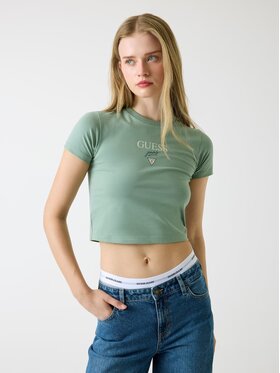 Guess Jeans Guess Jeans Majica 180328 Zelena Classic Fit