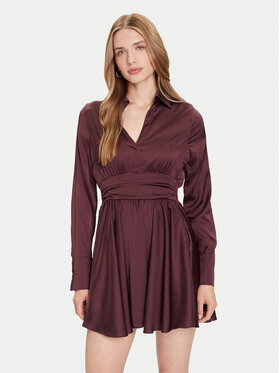 Guess Guess Kokteilinė suknelė W5YK00 WF1T2 Ruda Regular Fit