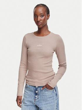 Guess Jeans Guess Jeans Bluză W6YP14 K3821 Bej Slim Fit