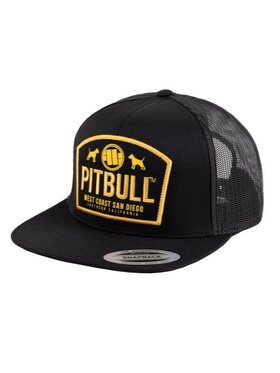 PITBULL PITBULL Czapka z daszkiem Czapka Snapback Flat Mesh DOGS uniwersalny Czarny