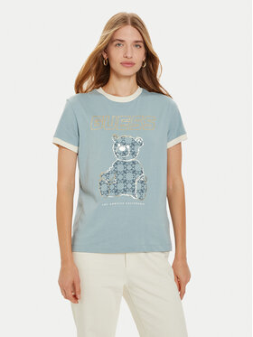 Guess Guess T-Shirt V4BI02 K8FQ4 Světle modrá Regular Fit
