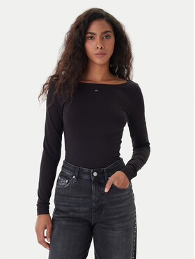 Tommy Jeans Tommy Jeans Blūze DW0DW21548 Melns Slim Fit