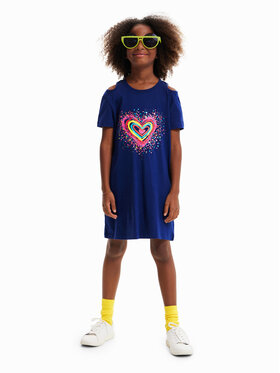 Desigual Desigual Každodenní šaty 23SGVK09 Tmavomodrá Regular Fit