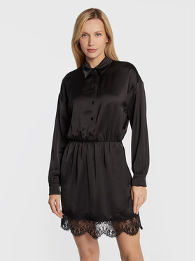 Nissa Nissa Sukienka codzienna RC13336 Czarny Regular Fit