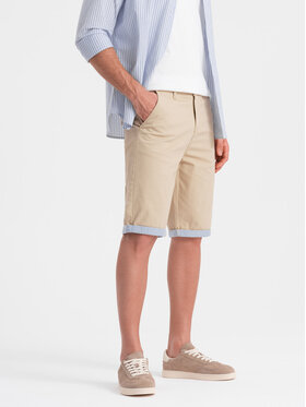 Ombre Ombre Chino kalhoty W421 Béžová Regular Fit