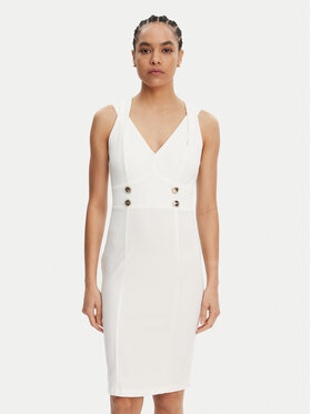 Rinascimento Rinascimento Rochie cocktail CFC0019924002 Alb Regular Fit