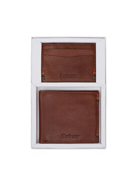 Barbour Barbour Zestaw portfel i etui na karty MGS0082BR11 Brązowy