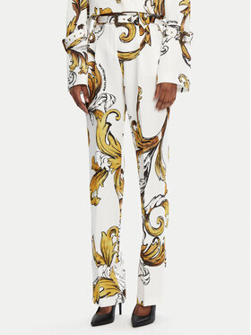 Versace Jeans Couture Versace Jeans Couture Παντελόνι υφασμάτινο 78HAA111 Λευκό Straight Fit