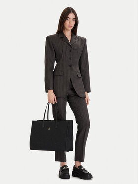 Tommy Hilfiger Tommy Hilfiger Táska Th City Tote Mono Nylon AW0AW18163 Fekete