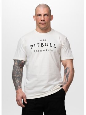 PITBULL PITBULL T-Shirt USA CAL Biały Regular Fit