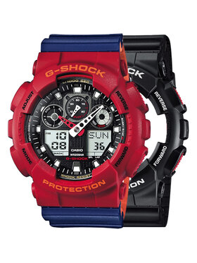 Casio Casio Zegarek SET GA-100-1A4ER + BEZEL 10441433 + PASEK 10527467 Niebieski
