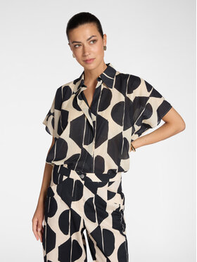 Elena Mirò Elena Mirò Koszula 5000E100115N001 Czarny Regular Fit