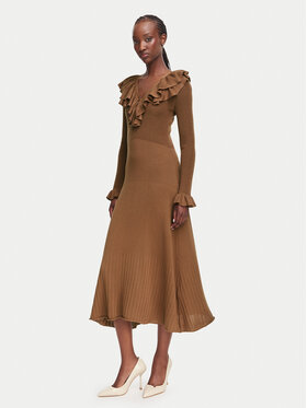 Marella Marella Kootud kleit Slatino 2623326034 Pruun Regular Fit