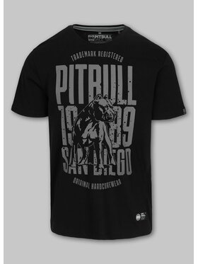 PITBULL PITBULL T-Shirt Koszulka męska SAN DIEGO DOG L Czarny Regular Fit
