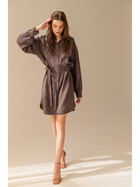 Entelier Entelier Sukienka codzienna oversize Szary Comfortable Fit