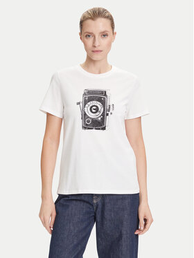 Weekend Max Mara Weekend Max Mara T-Shirt Guglia 2525976031 Biały Regular Fit