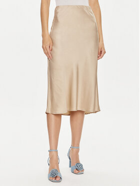 ViCOLO ViCOLO Midi sukně TB0340 Béžová Regular Fit
