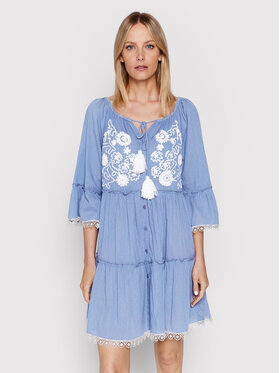 Iconique Iconique Rochie de zi Celine IC22 044 Albastru Relaxed Fit