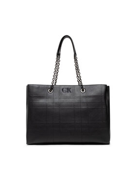 Calvin Klein Calvin Klein Kabelka Re-Lock Tote Quilt K60K609689 Čierna