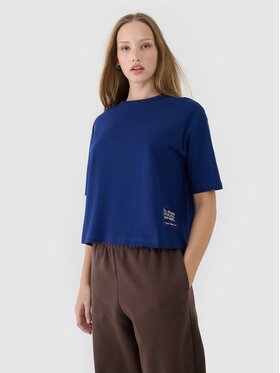 4F 4F T-Shirt 4FWSS25TTSHF1971-30S Niebieski Oversize