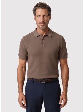 Pako Lorente Pako Lorente Polo P26WF-TX-006 Brązowy Regular Fit