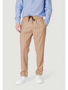 Gianni Lupo Gianni Lupo Spodnie garniturowe GL5175BD Beżowy Casual Fit