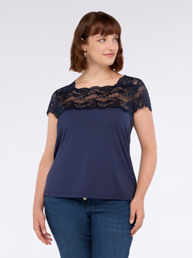 Fiorella Rubino Fiorella Rubino Bluzka G093L108580N034 Niebieski Regular Fit