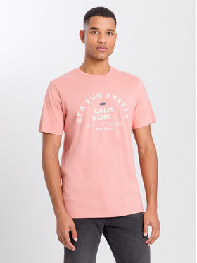 Cross Jeans Cross Jeans T-Shirt 15789-303 Pomarańczowy Regular Fit