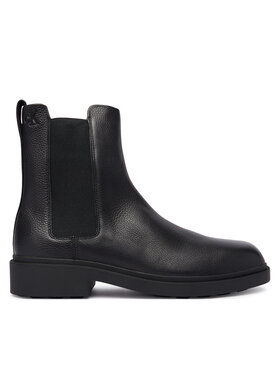Calvin Klein Calvin Klein Členková obuv s elastickým prvkom Dress Lug Chelsea Boot Lth YM0YM01389 Čierna