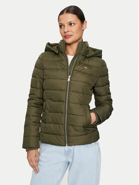 Tommy Jeans Tommy Jeans Geacă de iarnă Basic DW0DW18311 Verde Slim Fit