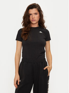 Kappa Kappa Tričko Banda Pippigt 351N56W Čierna Regular Fit